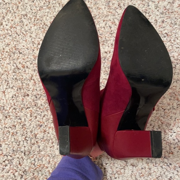Nine West Merlot Suede Booties with small heel - Picture 5 of 8